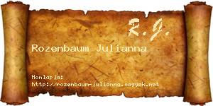 Rozenbaum Julianna névjegykártya